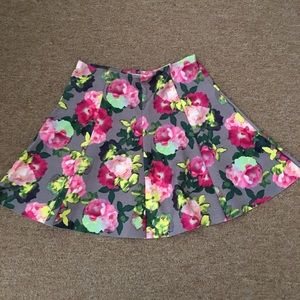H&M watercolor mini skirt